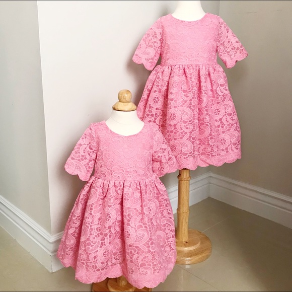 Janie Jack Pink Lace Girls Dress 